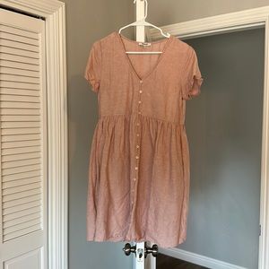 Pink Linen dress by Madewell